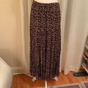 PHOOL. Elegant Vintage BOHO Animal Print Maxi Skirt